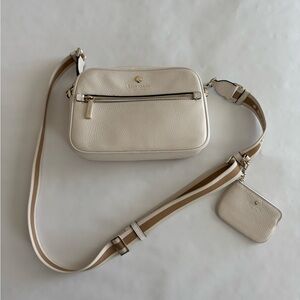 EUC! Kate Spade Cream Leather Crossbody Bag